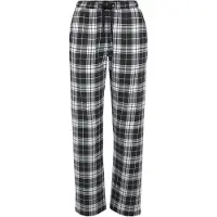 Vivance Pyjamahose DREAMS, Damen, Gr. 32/34, N-Gr, schwarz-weiß (schwarz, weiß kariert), Single Jersey, Obermaterial: 100% Baumwolle, lang, Hosen Pyjamahose, mit Schwarz-Weiß-Druck, Topseller