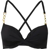 Dorina Bügel-Bandeau-Bikini-Top "Filao" mit modischen goldfarbenen Kettendetails