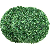Vevor 2x Buchsbaumkugel Künstlich Ø50,8cm Garten Deko Buchsbaum Kugel künstlich Buchskugel Kunstpflanze aus PE