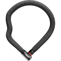 ABUS Kettenschloss Goose Lock 4204K - biegsames, klapperfreies Fahrradschloss aus gehärtetem Stahl - 4 mm starke Stahlkette, 28 mm Gesamtdurchmesser - 85 cm lang - mit Schlüssel - Schwarz