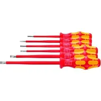Wera Elektriker-Schraubendreher-Satz für Schlitz, mit Kraftform-Heft vollisoliert