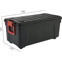 IRIS OHYAMA Multi Box Gr. M 75 Liter, schwarz-rot 6162