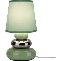 Näve Tischleuchten - Keramik Tischleuchte "STONEY" mint, Tischlampe im Retro Style, aus Keramik in mint, 31 cm hoch, Ø 16 cm, E14-Fassung – Schnurschalter