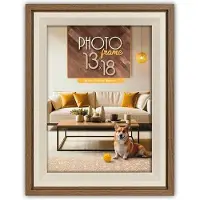 Zep Bilderrahmen Bologna, MDF-Material, Holzoptik, braun, 30x40 cm, für Wandmontage