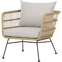Ebuy24 Nina Gartenstuhl inkl. Auflage, beige.