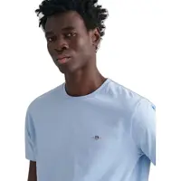 Gant für Herren. 2003184 Schild T-shirt blau (S), Lässig, Baumwolle, Kurzarm, Nachhaltig
