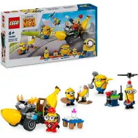 LEGO Ich – Einfach unverbesserlich 4 Minions und das Bananen Auto, Spielset zu Ich – Einfach unverbesserlich 4, Kinderspielzeug, kreatives Minions-Geschenk für Jungen und Mädchen ab 6 Jahren 75580