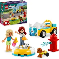 LEGO Friends Mobiler Hundesalon, Fahrzeug-Spielset mit Tieren für Rollenspiele, Kinderspielzeug mit 2 Spielfiguren und 2 Hunden für Mädchen und Jungen ab 4 Jahren, Hundepflegeset 42635