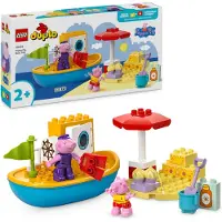 LEGO DUPLO Peppas Bootsausflug: Spielset mit Spielzeugboot zum Bauen und Umbauen mit 2 Figuren, kreatives Spielzeug, Geschenk-Idee für Kinder ab 2 Jahren, Jungen und Mädchen 10432