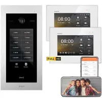 Balter EVO HD Touch 7 Silber/Weiß 2x7" WiFi Video Türsprechanlage Set bis zu 1000 Familienhaus