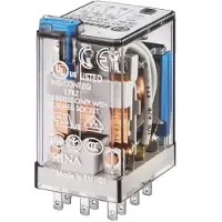 Finder FIN 55.33.8 12V - Relais mit Steckanschlüssen, 3 CO, 10 A, 12 V AC