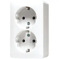 Albrecht Jung GmbH & Co. KG SCHUKO-Steckdose 2-fach 6020 A WW 6020AWW