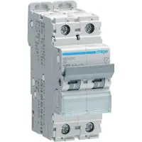 Hager Leitungsschutzschalter 2 polig 10kA B-Charakteristik 6A 2 Module