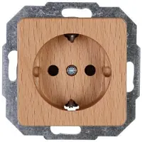 Kopp 914831004 HK02 - Schutzkontakt-Steckdose, Farbe: buche