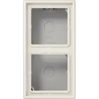 JUNG LS582AW Aufputz-Kappe mit Rahmen 2fach