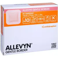 EMRA-MED Arzneimittel GmbH Allevyn Gentle Border 7,5x7,5 cm Schaumv 10 St