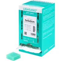 LIGAMED medical Ligasano grün Steril 2x5x5 cm Spenderbox 15 St