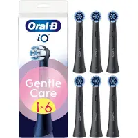 Oral-B iO Sanfte Reinigung Schwarz Aufsteckbürsten - 6 Stück