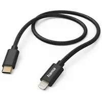 Hama Fabric, 1,5 m, Lightning, USB C, Männlich, Männlich, Schwarz