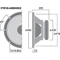 Monacor FTR18-4080HDX PA-Lautsprecher