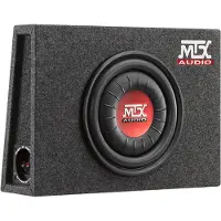 MTX Audio Clos Subwoofer, 900 W Spitzenleistung, 29-300 Hz, schlankes Design, 34x48x13 cm