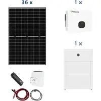 Growatt Solaranlage mit Stromspeicher MID 12KTL3-XH 12kW Hybridwechselrichter 3-phasig mit APX 10.0P Solarsp
