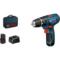 Bosch Powertools Akku-Schlagbohrschrauber GSB 12V-15, 2 x Akku GBA 12V 2.0Ah