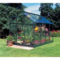 Halls Gewächshaus Popular 86 Sicherheitsglas 3 mm 193 x 257 cm grün