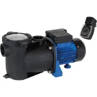 T.I.P. Poolpumpe mit Timer - Selbstansaugende Filterpumpe 10.000 l/h für 30 m³ Pools, 9 m Förderhöhe, Energieeffizient 400 W Leistung, Vorfilter
