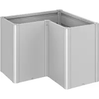 Biohort Hochbeet klassisch Pflanzbeet Belvedere Maxi Gr. L100 102 x 102 x 77 cm silber