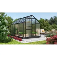 Pergart Vitavia, Aktionsangebot (inkl. 60 Euro Zubehör): Gewächshaus "Comet 6200", schwarz, 6,2 m², 4 mm HKP