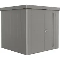 Biohort Gerätehaus »Neo 2B«, Stahl, BxHxT: 236 x 222 x 236 cm (Außenmaße inkl. Dachüberstand) - grau