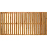 Zeller Baderost Indoor & Outdoor Bambus, 100 x 50 cm, Badematte, Bodenrost für Dusche, Bad, Pool mit Wenko Natur