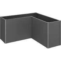 Biohort Hochbeet "BELVEDERE L-Form maxi 1,5, verschiedene Farben" 152x152x77 cm, extrem langlebig, aus Metall