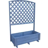 Promadino Blumenkasten "Flora", grau, B:91cm H:130cm T:41cm, Massivholz, Pflanzgefäße, Blumenkasten, BxTxH: 91x41x130 cm