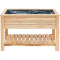 Westmann Lärchenholz Hochbeet Emily mit Ablage Natur 120x65x75 cm