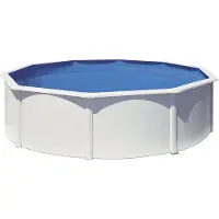 Gre Runder Stahlwandpool in Weiß KITPR453 – Ø 460 x 120 cm, Komplettset