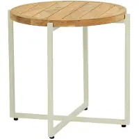 Apple Bee Condor Beistelltisch Aluminium / Teak Natural