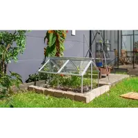Pergart Vitavia, Frühbeet "Gaia Jumbo", aluminium blank, Frühbeet (119 x 83 x 72 cm), 3 mm ESG