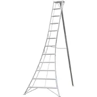 Niwaki , Aluminium 3-Holm-Gartenleiter (149x125x183 cm), aluminium