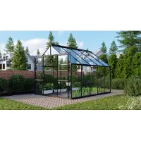 Vitavia Vitavia, Gewächshaus "Meridian 2 8300", schwarz, 8,3 m², 3 mm ESG