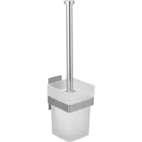 Wenko WC-Garnitur Genova weiss, matt Metall