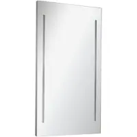 Fackelmann LED Spiegel / Wandspiegel mit LED-Beleuchtung / Maße (B x H x T): ca. 55 x 100 x 4 cm / hochwertiger Spiegel / moderner Badezimmerspiegel / Rahmen: Aluminium / Breite: 55 cm
