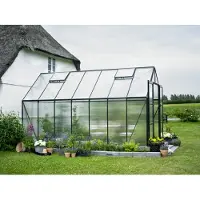 Halls Gewächshaus Magnum 148 11,5 m² Hohlkammerplatten 6 mm 257 x 446 cm grün
