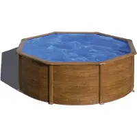 Gre Rundpool "PACIFIC in Holzoptik inkl. Zubehör" Höhe: 120 cm, in versch. Größen erhältlich
