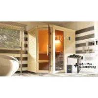 Weka Design-Sauna CUBILIS Gr. 2 Sparset 7,5 kW OS inkl. digitaler Steuerung, Glastür und Fenster x B x T x H x 195 x 195 x 205