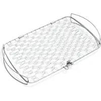 Weber Fisch- und Gemüsehalter groß, Edelstahl, rechteckig
