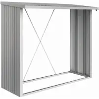 Biohort WoodStock 230 / Kaminholzregal und Geräteschrank - silber-metallic