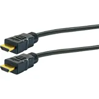 Schwaiger HDMI-Kabel mit Ethernet 18 Gbits/s schwarz/gold 1,5/3 m , Kabellänge:1,5 m