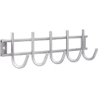 Siro Garderobenleiste Satis mit 5 Haken, Breite 380 mm, Edelstahl gebürstet
